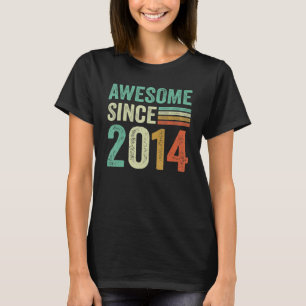 Geweldige sinds 2014 Happy 9th Birthday 9 Years T-shirt