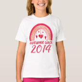 Geweldige sinds 2014 regenboog 8e geboorte-cadeau t-shirt (Voorkant)