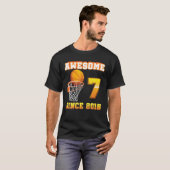Geweldige sinds 2015 7 jaar Basketball T-shirt (Voorkant volledig)