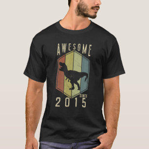 Geweldige sinds 2015 7 jaar oude geschenken dino 7 t-shirt