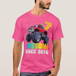 Geweldige sinds 2015 7th Birthday Boy Monster Truc T-shirt