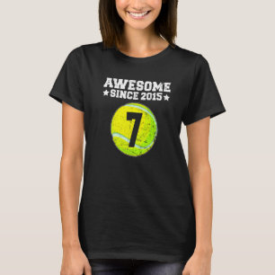 Geweldige sinds 2015 Tennis 7e Verjaardag 7 jaar o T-shirt