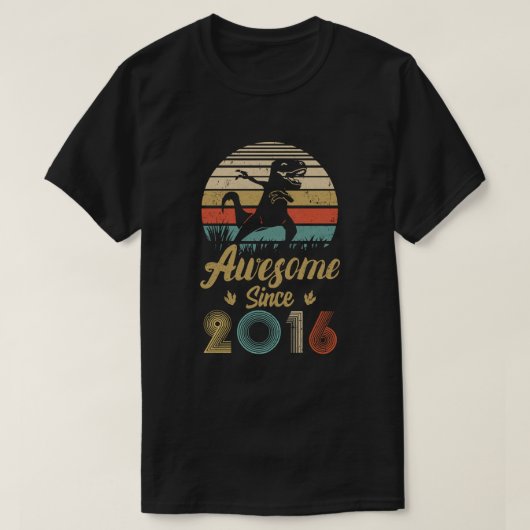 Geweldige sinds 2016, 3 jaar oud Dinosaur Birthday T-shirt (Design voorkant)