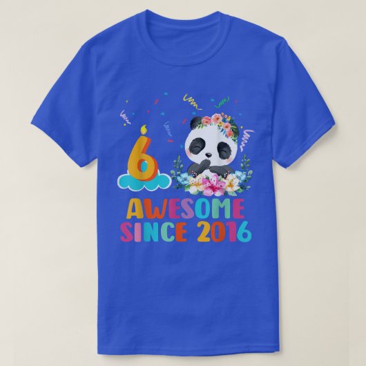 Geweldige sinds 2016 6 jaar oud Panda U T-shirt (Design voorkant)