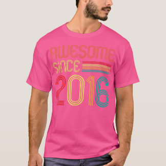 Geweldige sinds 2016 6 jaar oud Retro Vintage 6e B T-shirt