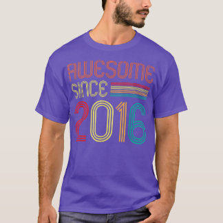 Geweldige sinds 2016 6 jaar oud Retro Vintage 6e B T-shirt