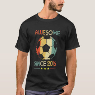 Geweldige sinds 2016 7e verjaardag 7 jaar oud voet t-shirt