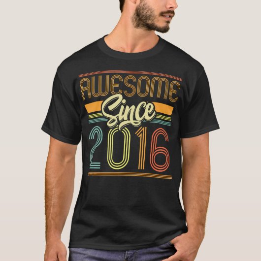 Geweldige sinds 2016 8e Verjaardag 8 jaar oud Bday T-shirt (Voorkant)