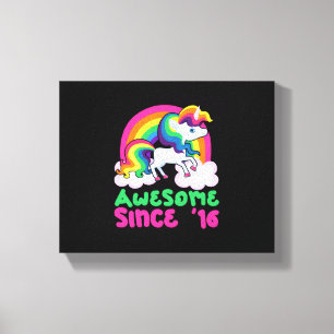 Geweldige Sinds 2016 Eenhoorn  Canvas Afdruk