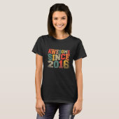  Geweldige sinds 2016 Retro 6 jaar T-shirt (Voorkant volledig)