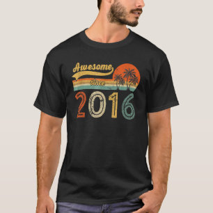 Geweldige sinds 2016 retro 7 jaar oud jongen Manne T-shirt