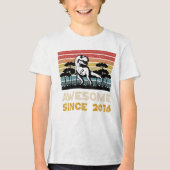 Geweldige Sinds 2016  T-rex Tri-Blend Shirt (Voorkant)