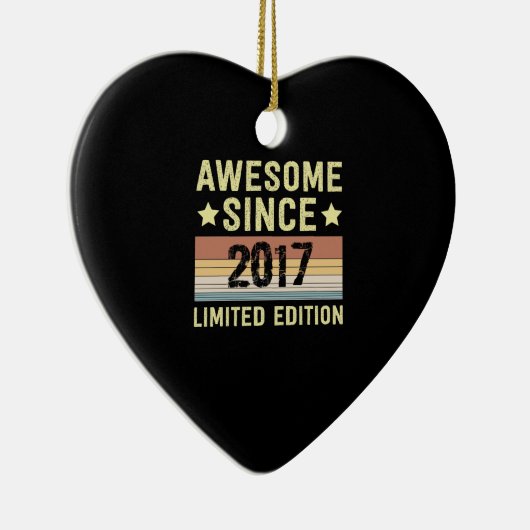 Geweldige sinds 2017 Birthday Keramisch Ornament (Rechts)