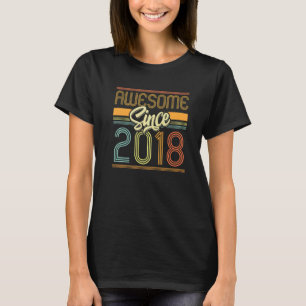 Geweldige sinds 2018 4e verjaardag 4 jaar oud dag t-shirt