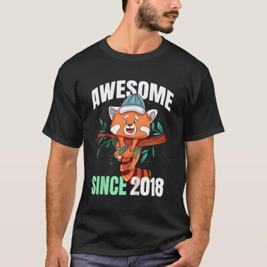 Geweldige sinds 2018 5e Rode Panda T-shirt (Voorkant)