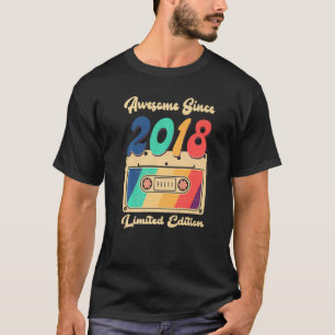Geweldige sinds 2018 Cassette 5th Birthday G T-shirt