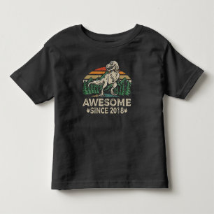 Geweldige sinds 2018 Dinosaurus 6 Jaar 6e Verjaard Kinder Shirts