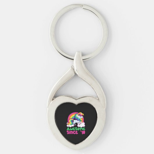 Geweldige sinds 2018 Unicorn Sleutelhanger (Voorkant)