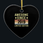 Geweldige sinds 2019 Birthday Keramisch Ornament<br><div class="desc">1</div>