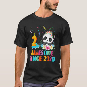 Geweldige sinds 2020 2e verjaardag 2 jaar oude Pan T-shirt
