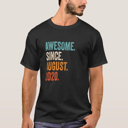 Geweldige sinds 2020, 2e verjaardag t-shirt (Voorkant)