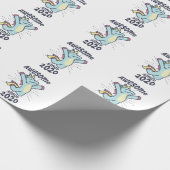 Geweldige sinds 2020 - Kids Birthday Unicorn Cadeaupapier (Hoek)