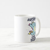 Geweldige sinds 2020 - Kids Birthday Unicorn Koffiemok (Voorkant rechts)
