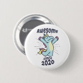 Geweldige sinds 2020 - Kids Birthday Unicorn Ronde Button 5,7 Cm (Voorkant /achterkant)