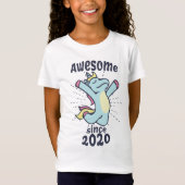 Geweldige sinds 2020 - Kids Birthday Unicorn T-shirt (Voorkant)
