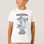 Geweldige sinds 2020 - Kids Birthday Unicorn T-shirt<br><div class="desc">Vier het feit dat je sinds 2020 geweldige bent met dit vrolijke en mooie eenhoornontwerp. Perfect voor kinderen geboren in 2020 die positiviteit en vreugde uitstralen.</div>