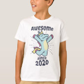 Geweldige sinds 2020 - Kids Birthday Unicorn T-shirt (Voorkant)
