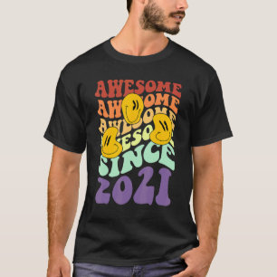 geweldige sinds 2021 niveau 1 ontgrendelde jongen t-shirt