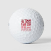 Geweldige sinds 40 jaar en 40e verjaardag van de c golfballen (Voorkant)