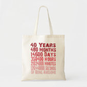 Geweldige sinds 40 jaar en 40e verjaardag van de c tote bag (Voorkant)