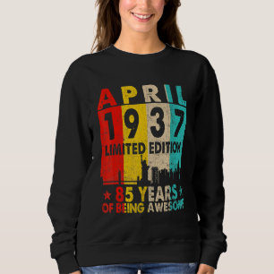 Geweldige sinds april 1937 85e verjaardag Vintage Trui