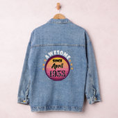 Geweldige sinds april 1953 Verjaardag 1953 April V Denim Jacket (Hangar)
