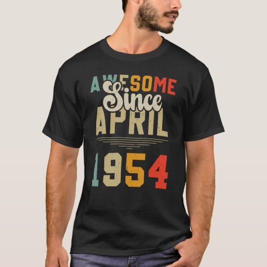  Geweldige sinds april 1955 Verjaardag 69e jaar T-shirt (Voorkant)