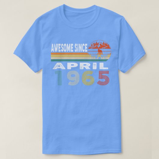 Geweldige sinds april 1965 t-shirt (Design voorkant)