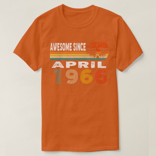 Geweldige sinds april 1966 t-shirt (Design voorkant)