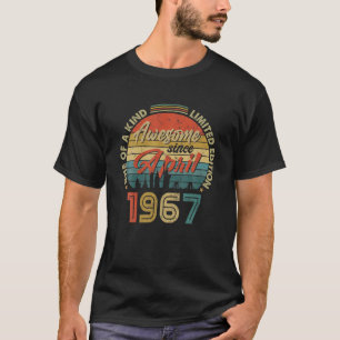 Geweldige sinds april 1967 55e verjaardag t-shirt