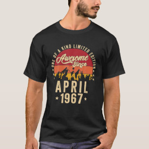 Geweldige sinds april 1967 55e verjaardag t-shirt