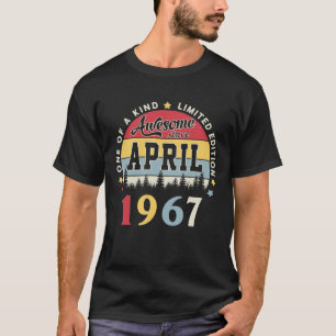 Geweldige sinds april 1967 Retro Birthday T-shirt