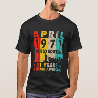 Geweldige sinds april 1971 51St Birthday  Ret T-shirt