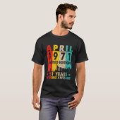 Geweldige sinds april 1971 51St Birthday  Ret T-shirt (Voorkant volledig)