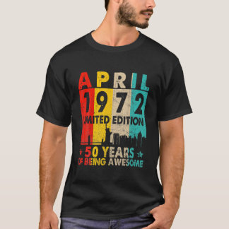 Geweldige sinds april 1972 50e verjaardag  Ret T-shirt