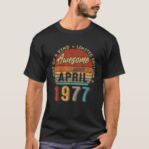 Geweldige sinds april 1977 45e verjaardag t-shirt