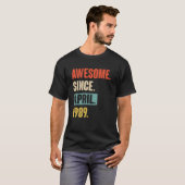 Geweldige sinds april 1989, 34e verjaardag t-shirt (Voorkant volledig)