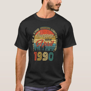Geweldige sinds april 1990 32e verjaardag t-shirt