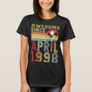 Geweldige sinds april 1998 25e verjaardag 25 jaar t-shirt