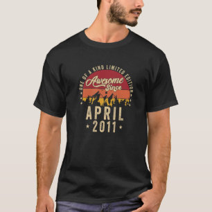 Geweldige sinds april 2011, Vintage 11e verjaardag T-shirt